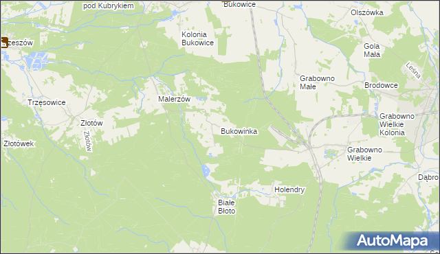 mapa Bukowinka, Bukowinka na mapie Targeo