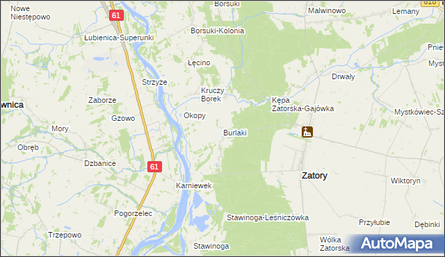 mapa Burlaki, Burlaki na mapie Targeo