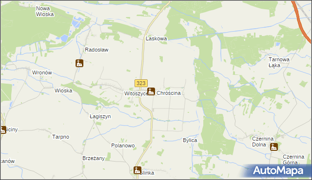 mapa Chróścina gmina Góra, Chróścina gmina Góra na mapie Targeo