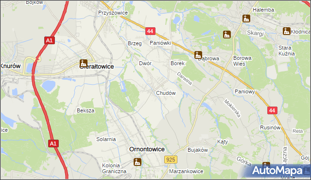 mapa Chudów, Chudów na mapie Targeo