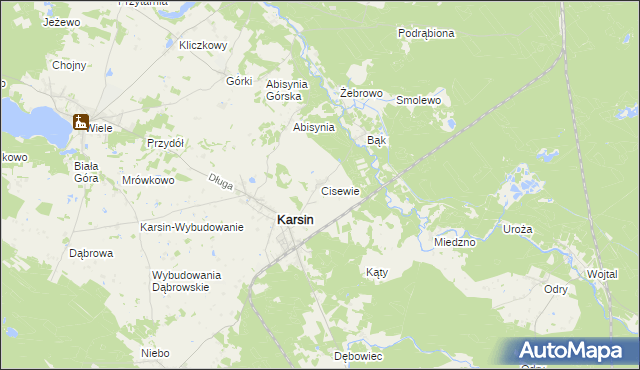 mapa Cisewie, Cisewie na mapie Targeo