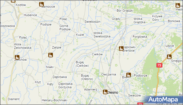 mapa Ćwików, Ćwików na mapie Targeo