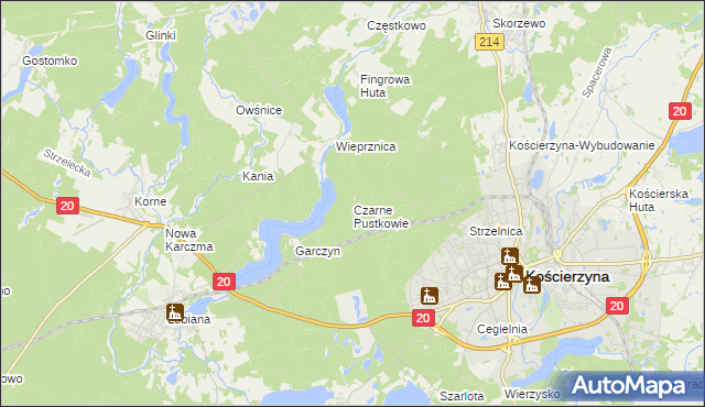 mapa Czarne Pustkowie, Czarne Pustkowie na mapie Targeo