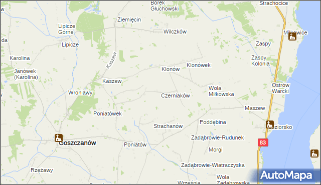 mapa Czerniaków, Czerniaków na mapie Targeo