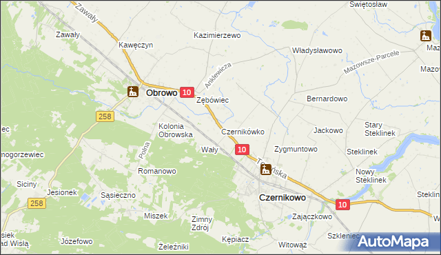 mapa Czernikówko, Czernikówko na mapie Targeo