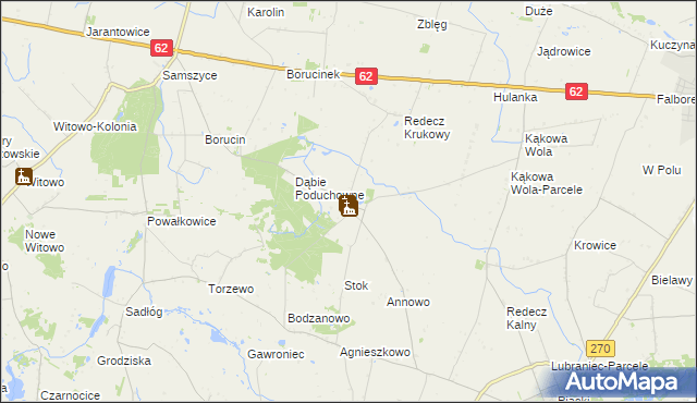 mapa Dąbie Kujawskie, Dąbie Kujawskie na mapie Targeo