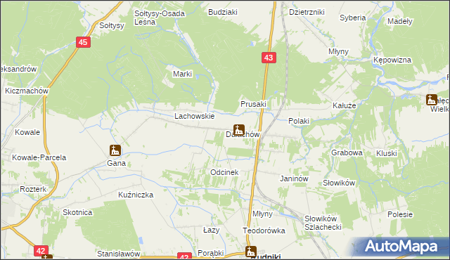 mapa Dalachów, Dalachów na mapie Targeo