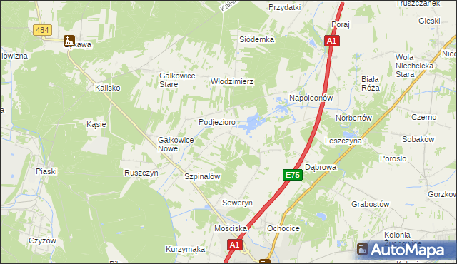 mapa Danielów, Danielów na mapie Targeo