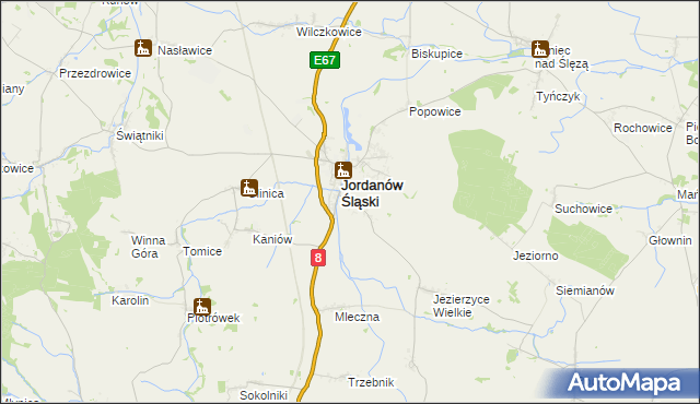 mapa Dankowice gmina Jordanów Śląski, Dankowice gmina Jordanów Śląski na mapie Targeo