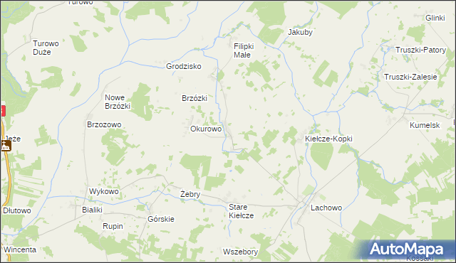 mapa Danowo gmina Kolno, Danowo gmina Kolno na mapie Targeo