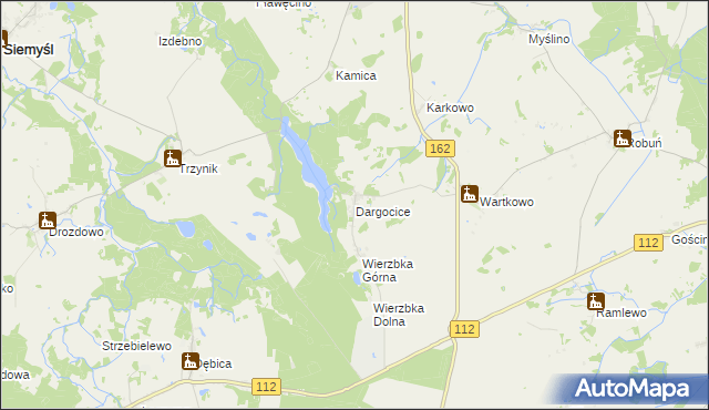 mapa Dargocice, Dargocice na mapie Targeo