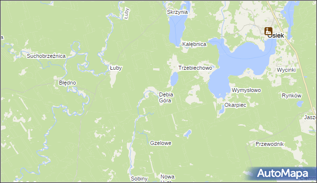 mapa Dębia Góra, Dębia Góra na mapie Targeo