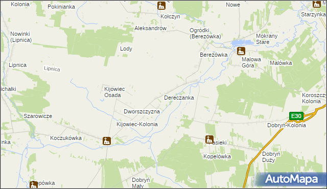 mapa Dereczanka, Dereczanka na mapie Targeo