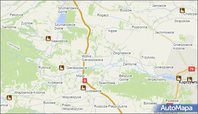 mapa Dmosice, Dmosice na mapie Targeo