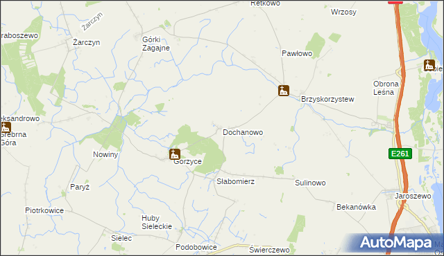 mapa Dochanowo, Dochanowo na mapie Targeo