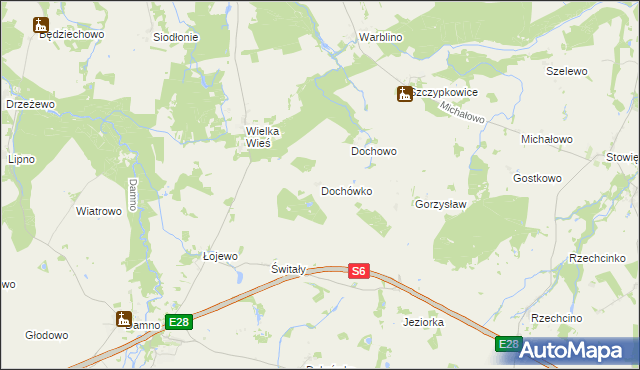 mapa Dochówko, Dochówko na mapie Targeo