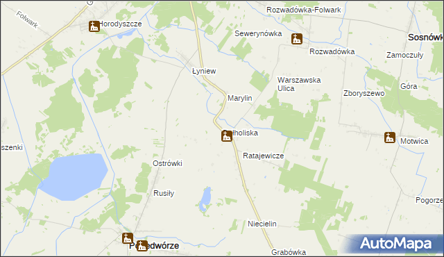 mapa Dołholiska, Dołholiska na mapie Targeo