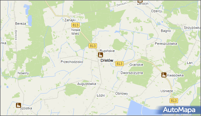 mapa Drelów, Drelów na mapie Targeo