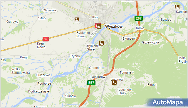mapa Drogoszewo gmina Wyszków, Drogoszewo gmina Wyszków na mapie Targeo