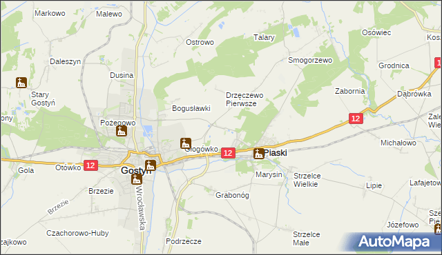 mapa Drzęczewo Drugie, Drzęczewo Drugie na mapie Targeo