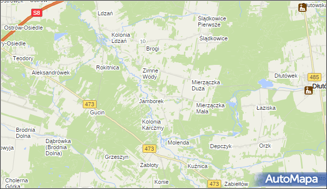 mapa Drzewociny, Drzewociny na mapie Targeo