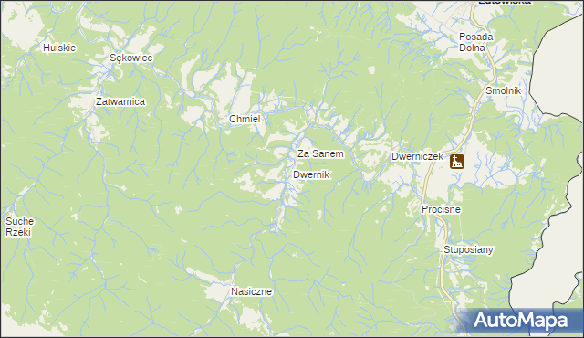 mapa Dwernik, Dwernik na mapie Targeo