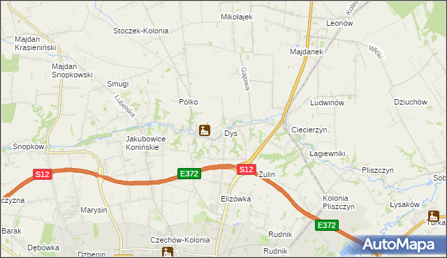 mapa Dys, Dys na mapie Targeo