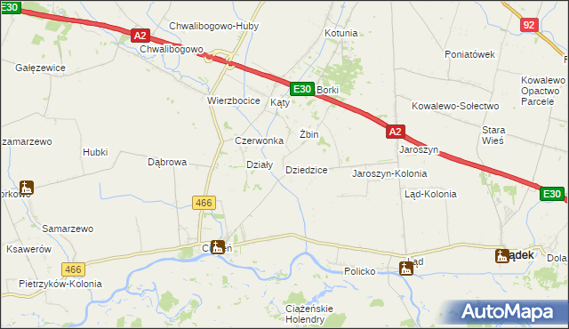 mapa Dziedzice gmina Lądek, Dziedzice gmina Lądek na mapie Targeo