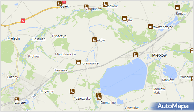 mapa Dzikowa, Dzikowa na mapie Targeo