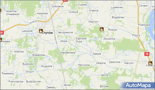 mapa Gaj Żelechowski, Gaj Żelechowski na mapie Targeo