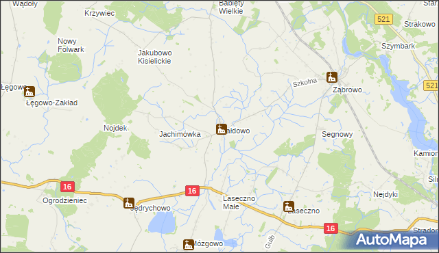 mapa Gałdowo, Gałdowo na mapie Targeo