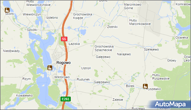 mapa Gałęzewo, Gałęzewo na mapie Targeo
