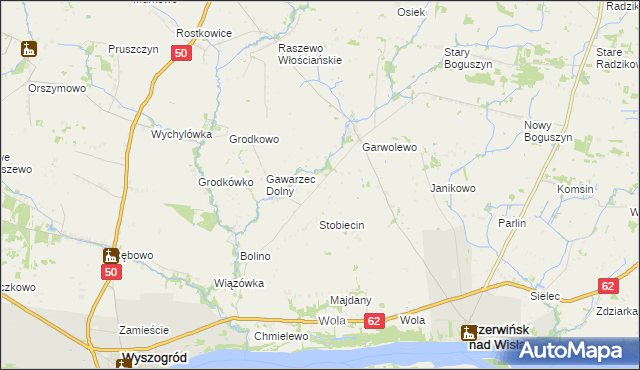 mapa Gawarzec Górny, Gawarzec Górny na mapie Targeo