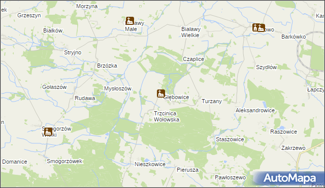 mapa Głębowice gmina Wińsko, Głębowice gmina Wińsko na mapie Targeo