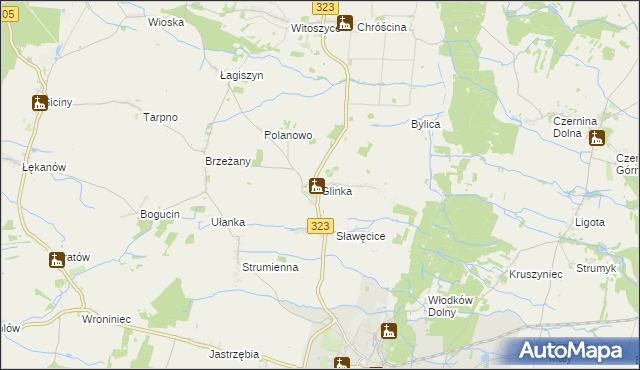 mapa Glinka gmina Góra, Glinka gmina Góra na mapie Targeo