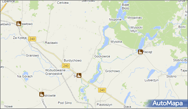 mapa Gockowice, Gockowice na mapie Targeo