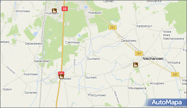 mapa Goczałkowo, Goczałkowo na mapie Targeo
