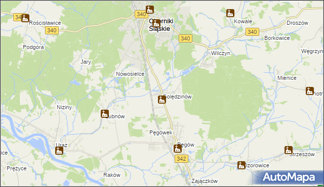 mapa Golędzinów, Golędzinów na mapie Targeo