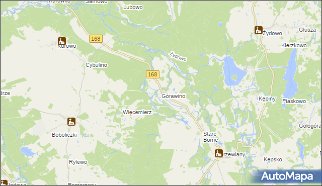 mapa Górawino, Górawino na mapie Targeo