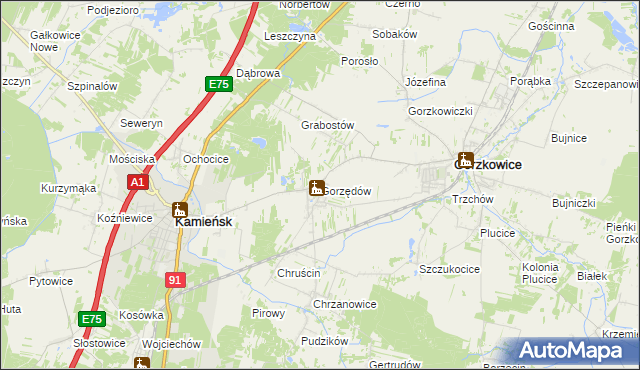 mapa Gorzędów, Gorzędów na mapie Targeo