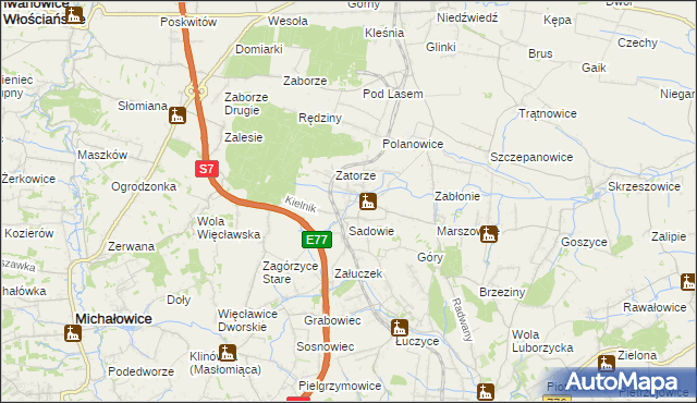 mapa Goszcza, Goszcza na mapie Targeo