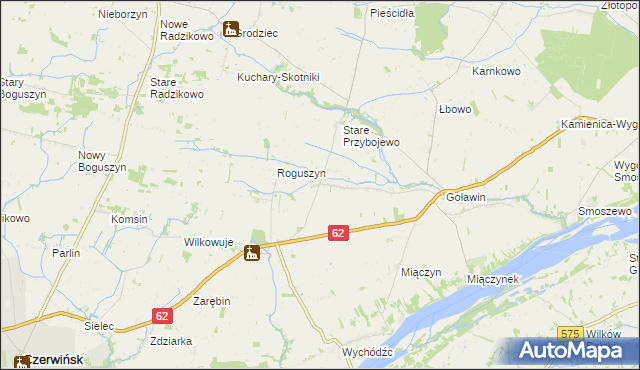 mapa Goworowo gmina Czerwińsk nad Wisłą, Goworowo gmina Czerwińsk nad Wisłą na mapie Targeo