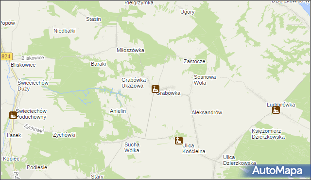 mapa Grabówka gmina Annopol, Grabówka gmina Annopol na mapie Targeo