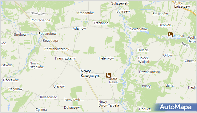 mapa Helenków, Helenków na mapie Targeo