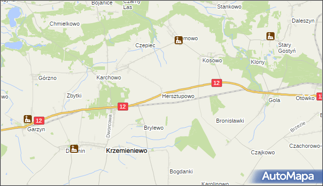 mapa Hersztupowo, Hersztupowo na mapie Targeo