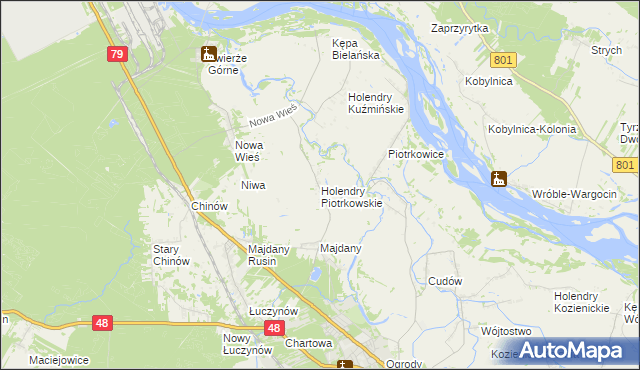 mapa Holendry Piotrkowskie, Holendry Piotrkowskie na mapie Targeo