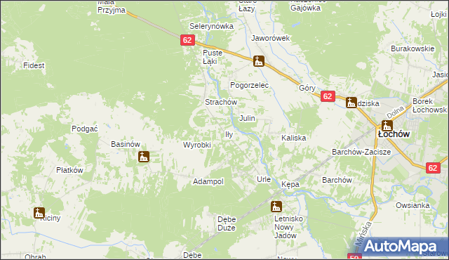 mapa Iły gmina Jadów, Iły gmina Jadów na mapie Targeo