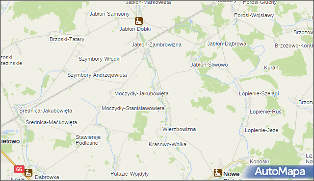 mapa Jabłoń-Piotrowce, Jabłoń-Piotrowce na mapie Targeo