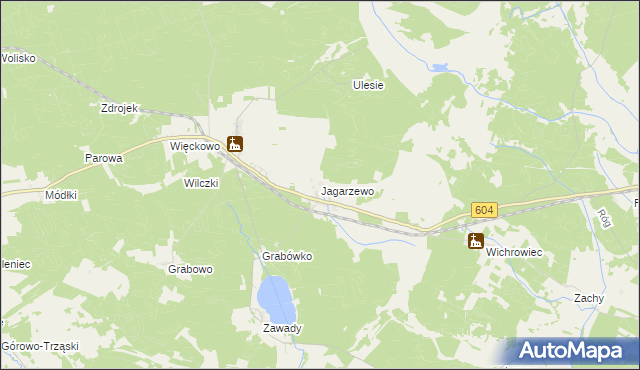 mapa Jagarzewo, Jagarzewo na mapie Targeo