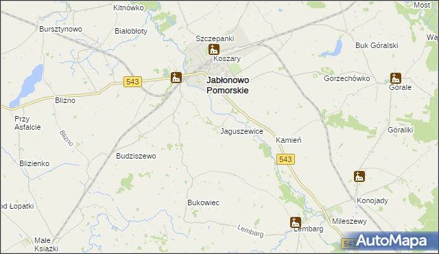mapa Jaguszewice, Jaguszewice na mapie Targeo